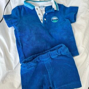 Jacadi Polo Shirt & Pants Set
